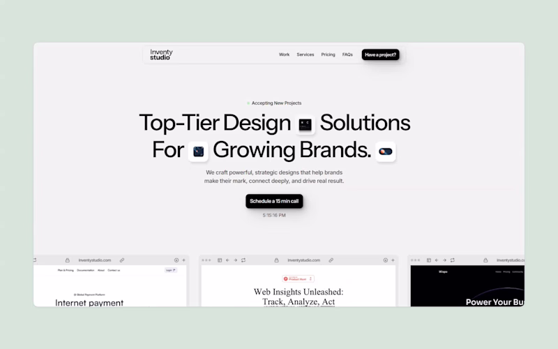 Cover image for Inventy Studio Website Design and Development