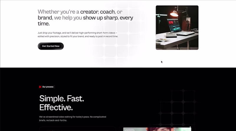 Cover image for Website for short form video editors