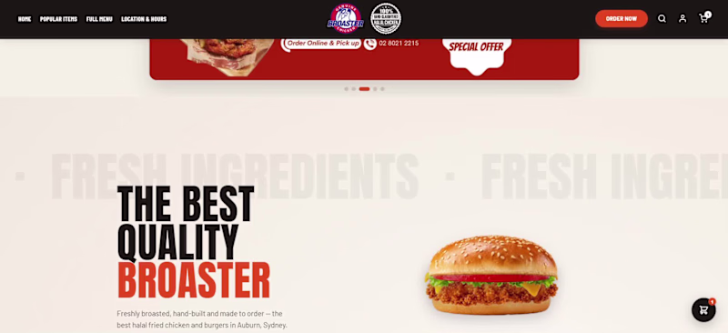 Cover image for Broaster Website with fully functional ordering system