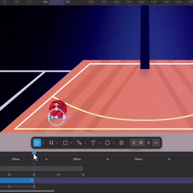 Cover image for Experimented a basketball scene with