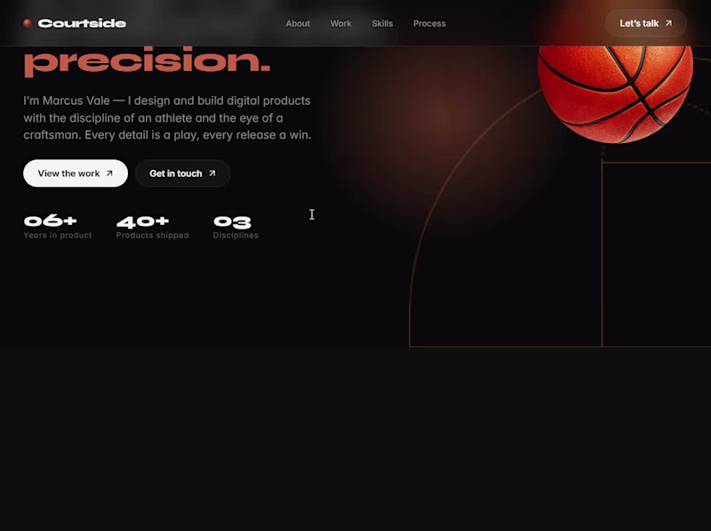 Cover image for Courtside — A Storytelling Portfolio