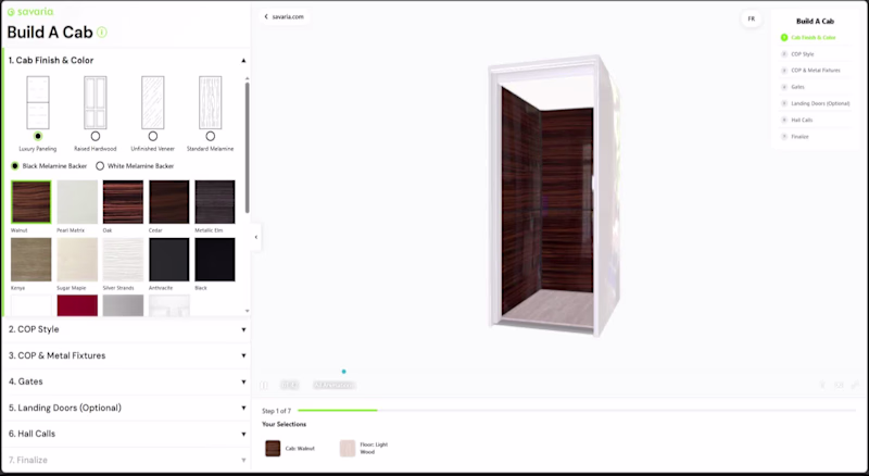 Cover image for Savaria real-time 3D product configurator