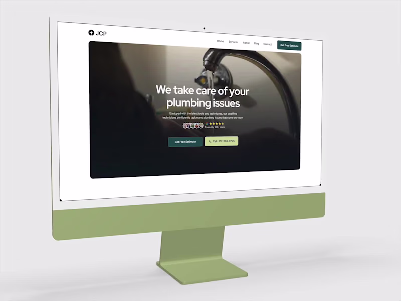 Cover image for JCP Plumbing - custom website in Framer