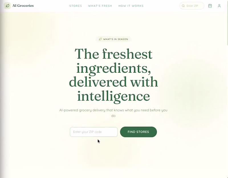 Cover image for AI Groceries
An AI-powered online grocery