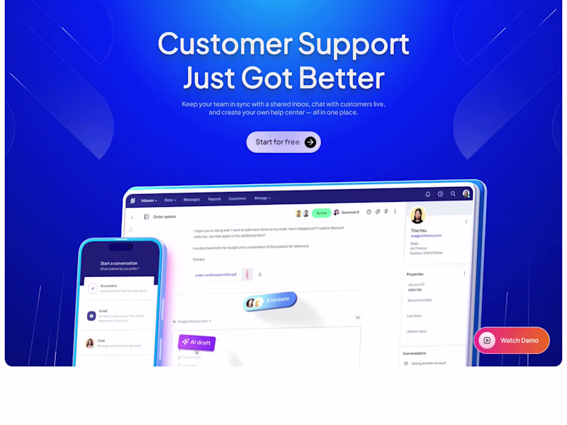 Cover image for Helpscout homepage redesign What do you think?