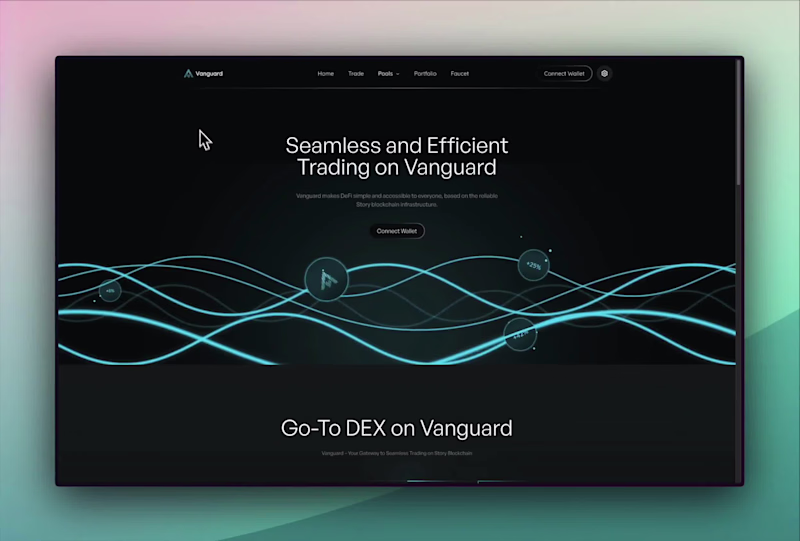 Cover image for Vanguard landing page Rive animations 