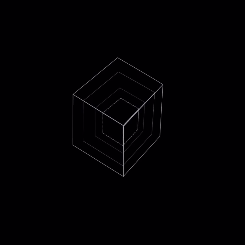 Cover image for Simple line-based animation forming a minimal geometric cube...