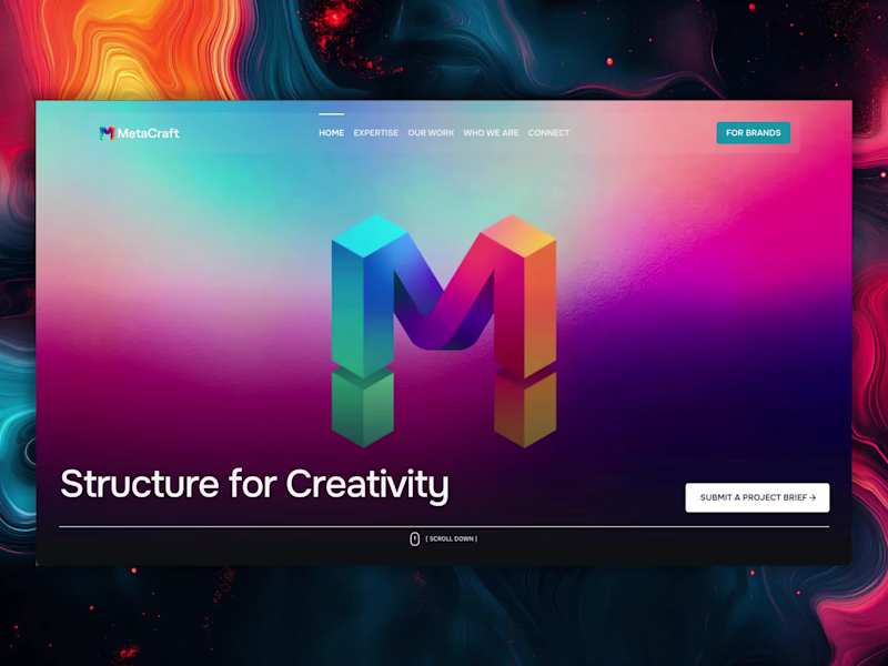 Cover image for MetaCraft- Creative Studio Website Redesign