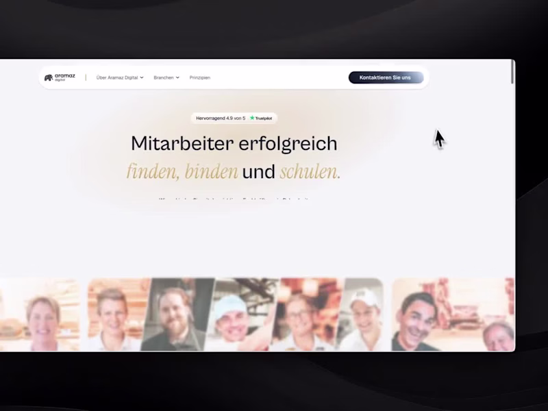 Cover image for Aramaz Digital - Website rebuild for a leading German recruiter
