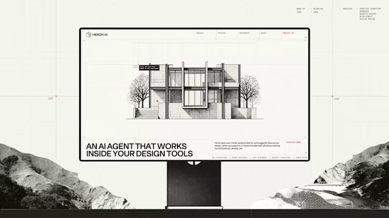 Cover image for The Heron homepage carries an