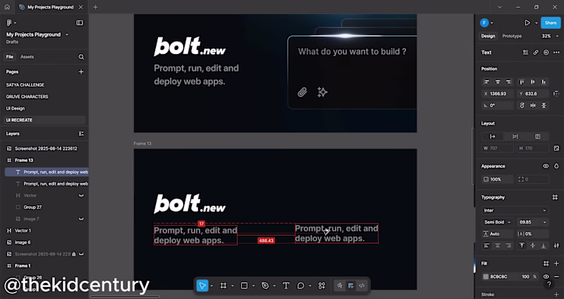 Cover image for I Tried Recreating this design for Boltdotnew. Here's a Proc...
