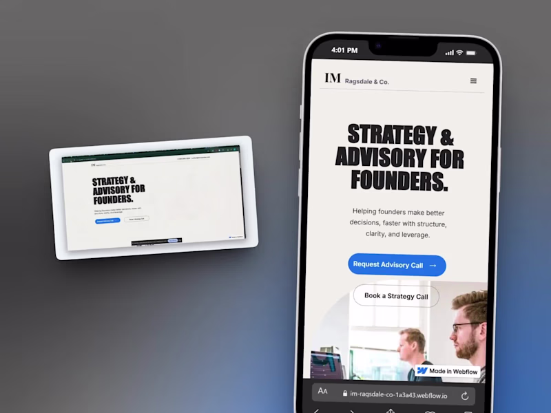Cover image for IM Ragsdale & Co. Webflow Site Development