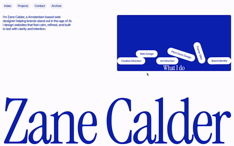 Cover image for Calder — Minimal Portfolio Template