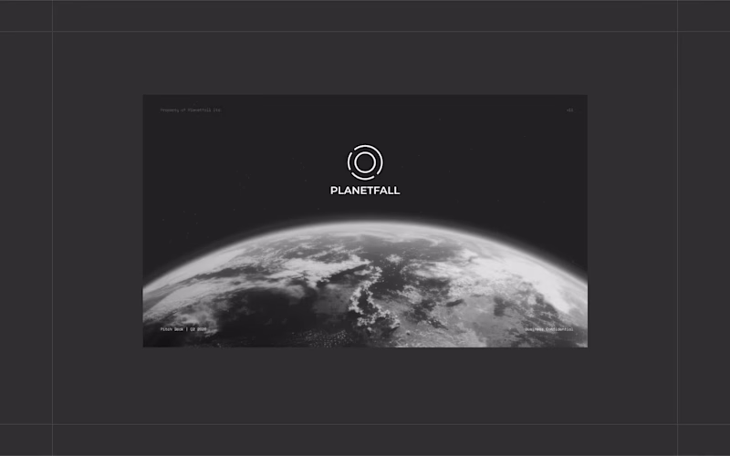 Cover image for Investor Pitch Deck Design for Planetfall - Defencetech