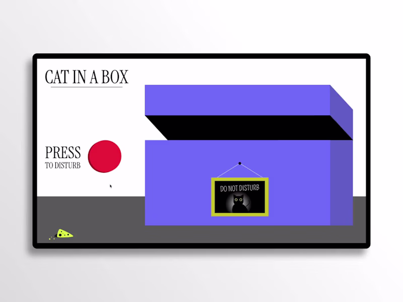 Cover image for Cat-themed useless box created in Rive
