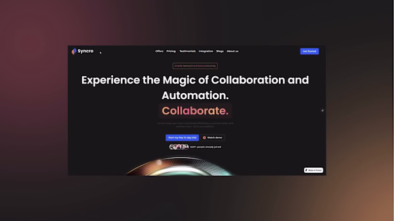 Cover image for Syncro Website Design