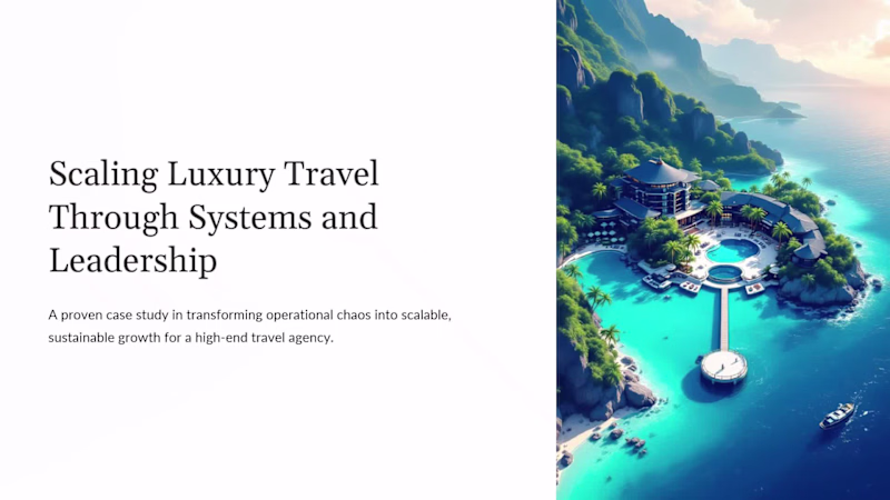 Cover image for Scaled a luxury travel company from $3 million to $5.85 million