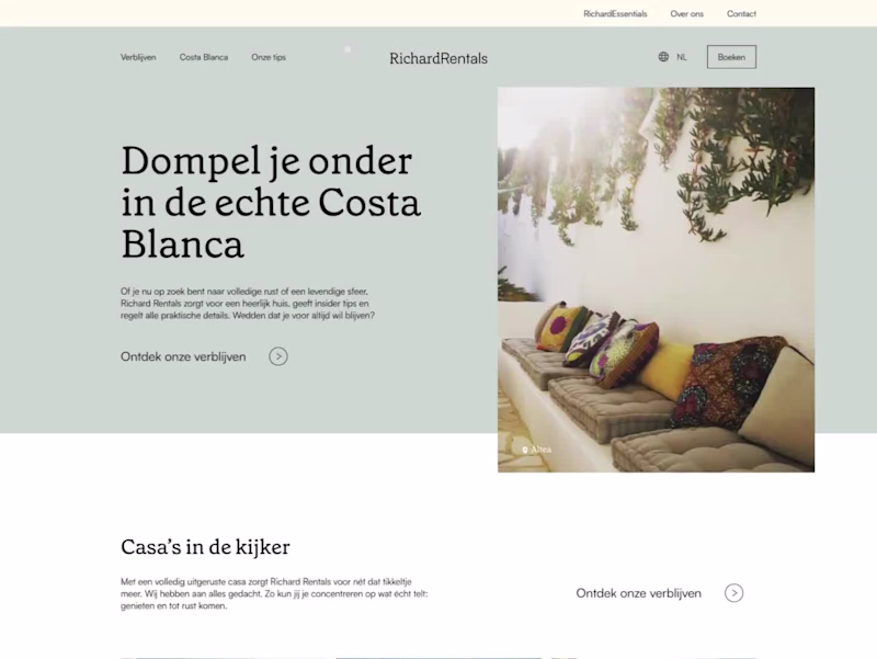 Cover image for Richard Rentals | Webflow build for Costa Blanca holiday villas