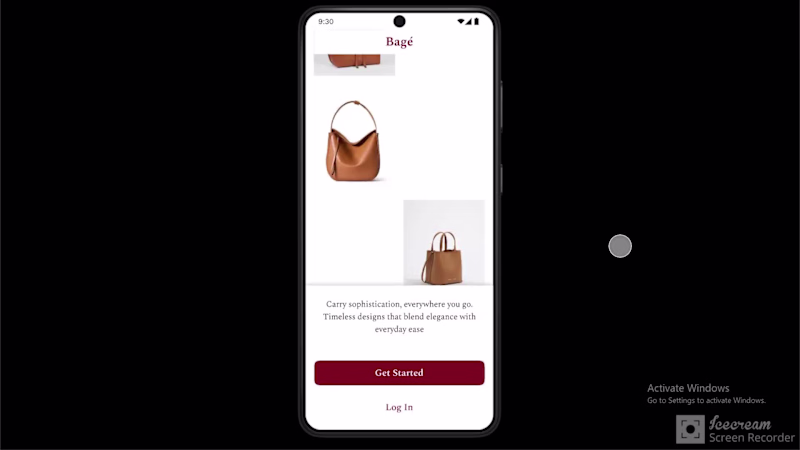Cover image for Bagé Splash and Login Screen Design