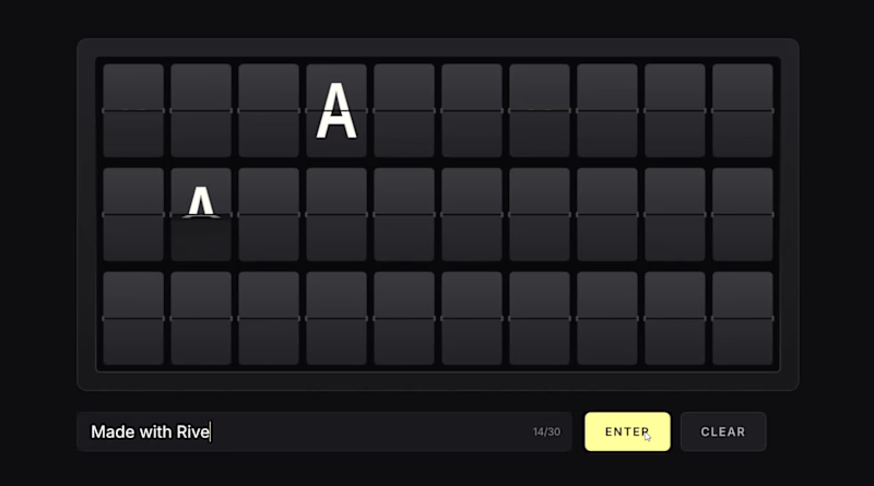 Cover image for A little @Rive experiment with keyboard input + CLI.