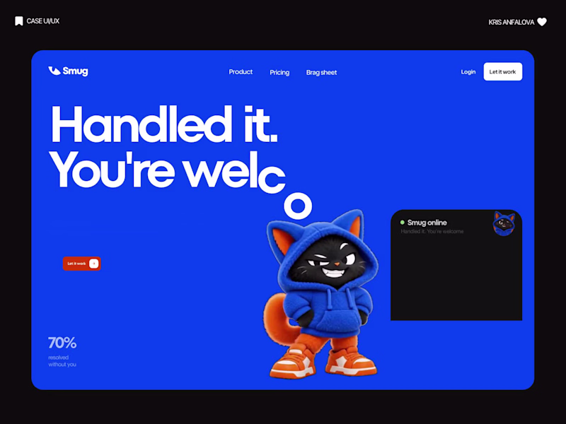 Cover image for Designed the landing page for