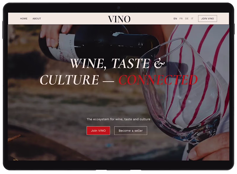 Cover image for VINO Pre-Launch Website Design
