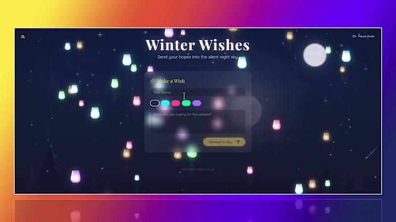 Cover image for 🎄✨ WishFlight: Winter Wishes
I built