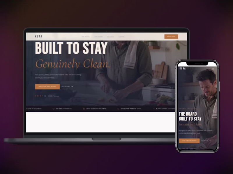 Cover image for Custom Homepage Build for KURA Kitchen