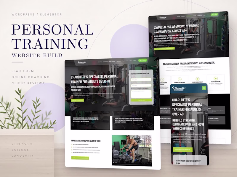 Cover image for Website Development for Shape Up Fitness