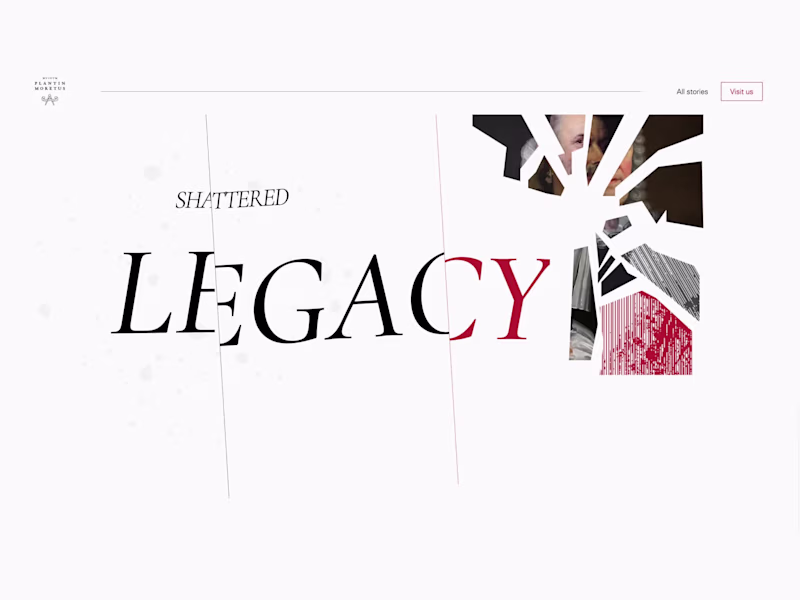 Cover image for Shattered Legacy: Scrolly-telling for the Plantin-Moretus museum