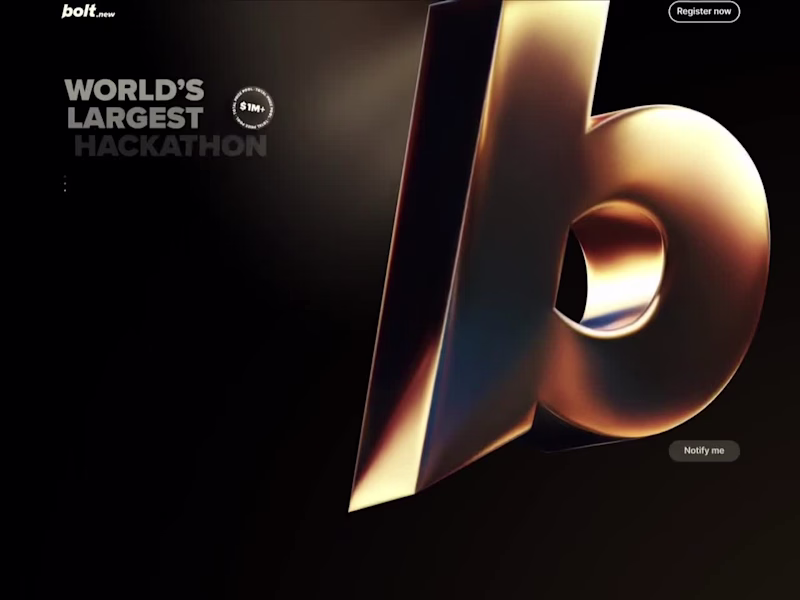 Cover image for The landing page we did for Bolt.new