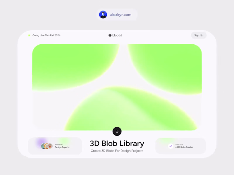 Cover image for Blob3D Web, UI Design and Webflow Development