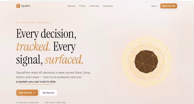 Cover image for SignalFlow — AI-Native Decision Intelligence
