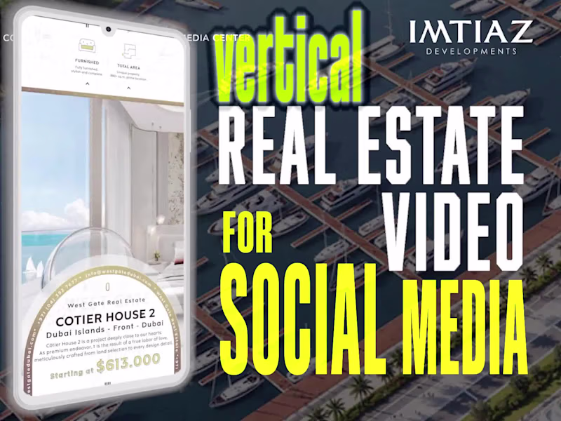 Cover image for Vertical Real Estate Video for social media – Dubai Islands