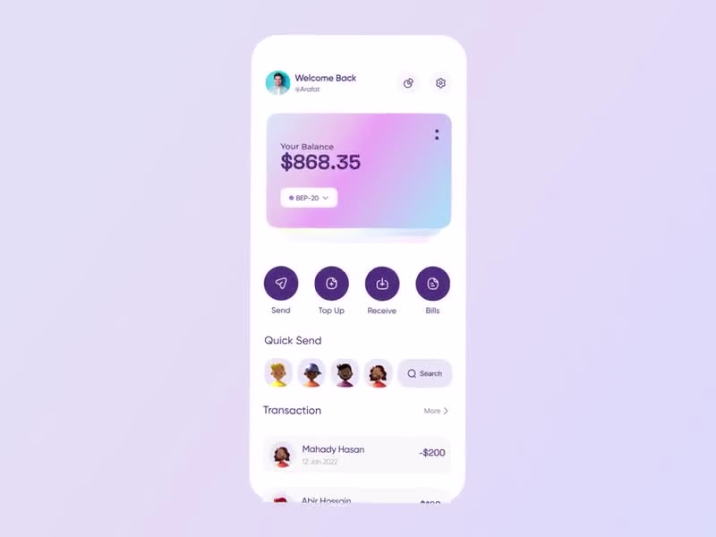 Cover image for Designed a modern Finance Mobile