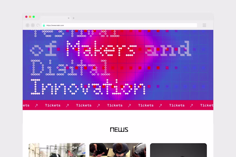 Cover image for Identity and website for a tech and maker culture festival.