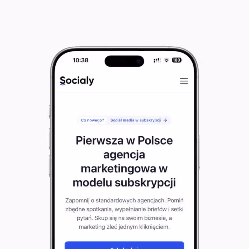 Cover image for For Socialy, Poland's first subscription