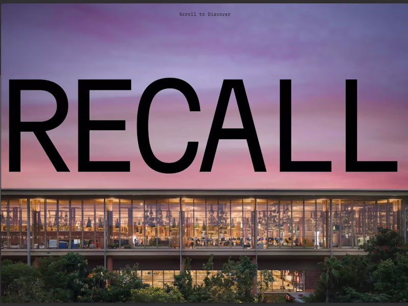 Cover image for Studio Recall – Architecture & Design Photography Website