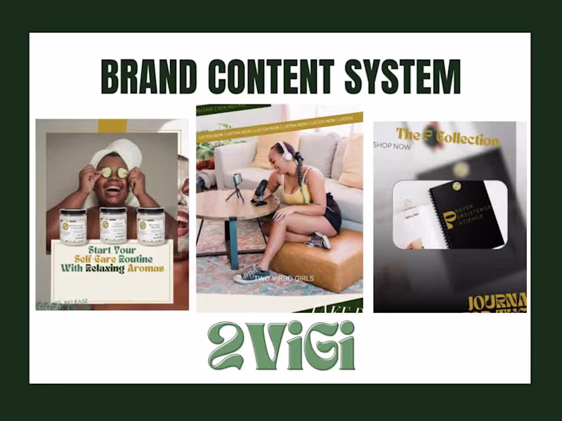 Cover image for 2VIGI Brand Content System 2VIGI is a lifestyle and apparel ...