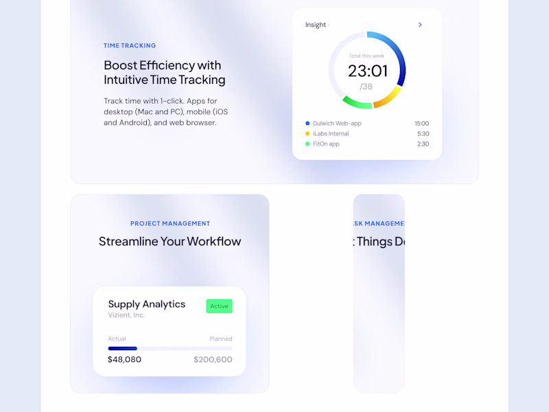 Cover image for Timewise | Product & Landing page design