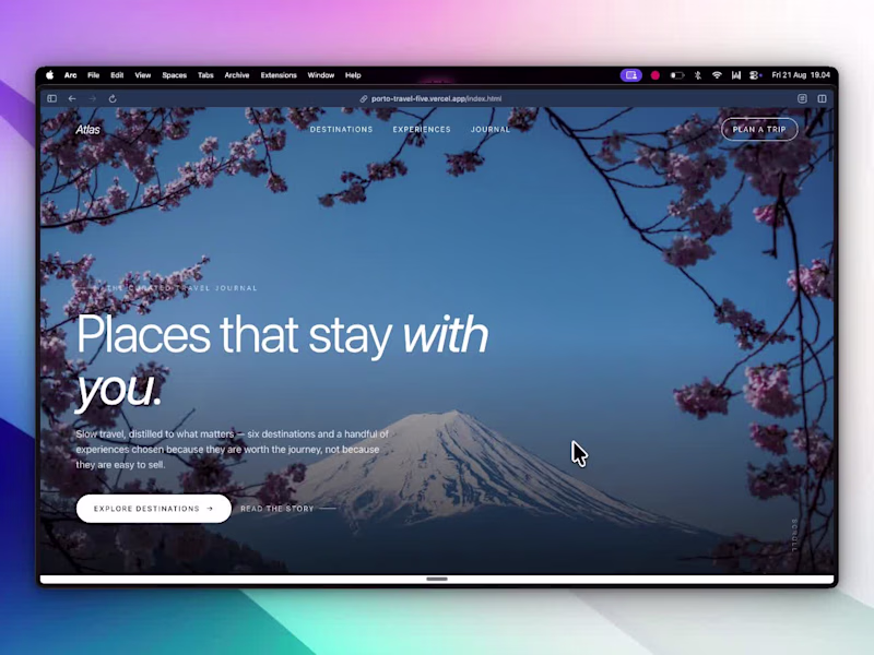 Cover image for Just shipped Atlas, a premium travel for slow travel & curat...