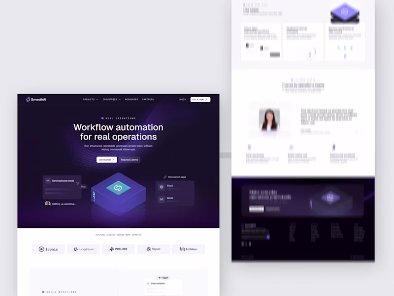 Cover image for SynesthAI - Agentic AI Landing Page