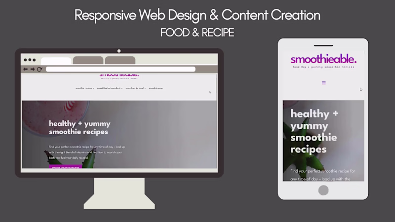 Cover image for Food & Recipe Home Page | Responsive Web Design, Content, Brand