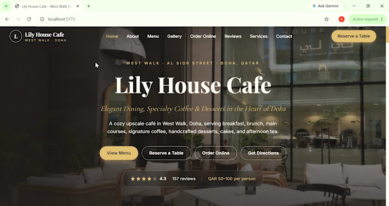 Cover image for Modern Restaurant Website | Case