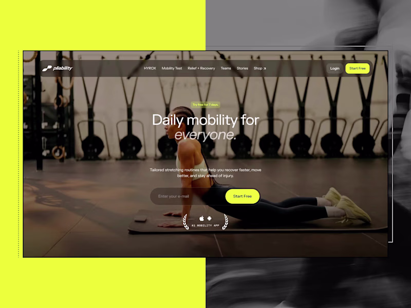 Cover image for Framer Website for pliability: the #1 Mobility App in the World