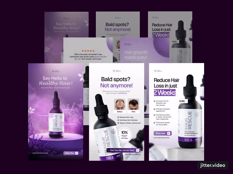 Cover image for High Converting Ad Design for Hair Rescue