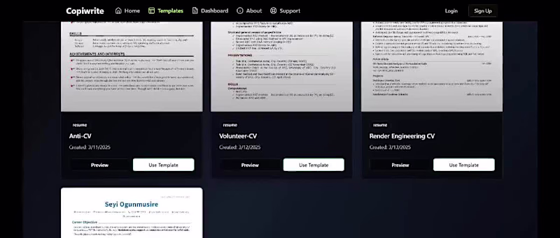 Cover image for Development of AI-Powered Resume Generator for Copiwrite