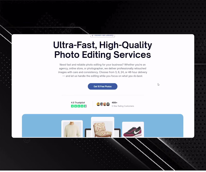 Cover image for Fast Photo Editing Website Design & Development