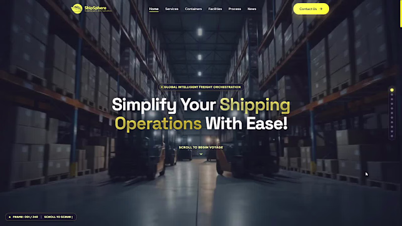 Cover image for ShipSphere logistics website