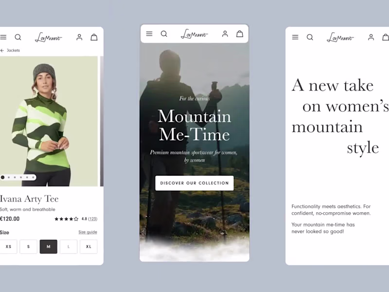 Cover image for LaMunt’s premium women’s brand brought to life through eCommerce